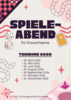 Plakat Termine Spieleabend