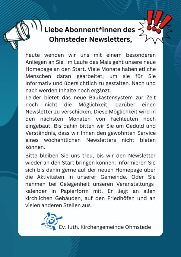 Plakat Wichtige Info