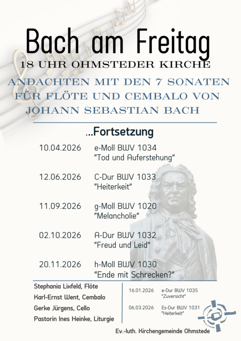 Plakat Bach am Freitag Termine